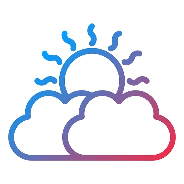 Diseño vectorial Estilo de icono nublado