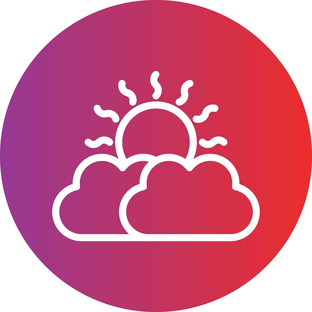 Diseño vectorial Estilo de icono nublado
