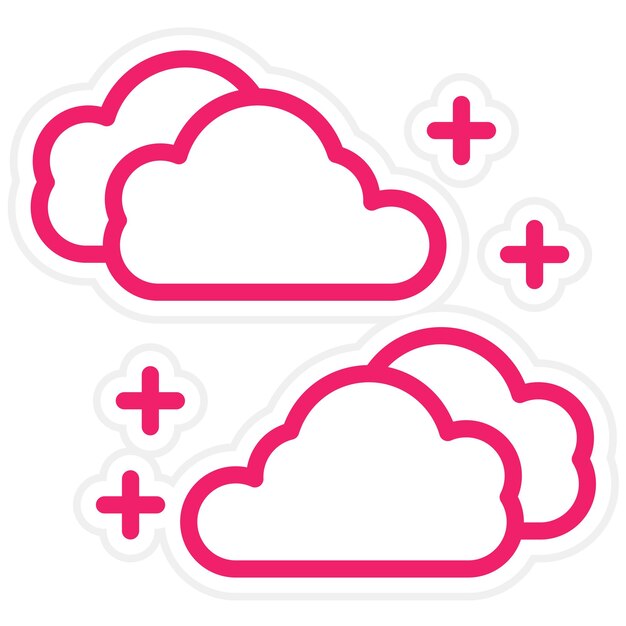 Diseño vectorial Estilo de icono nublado