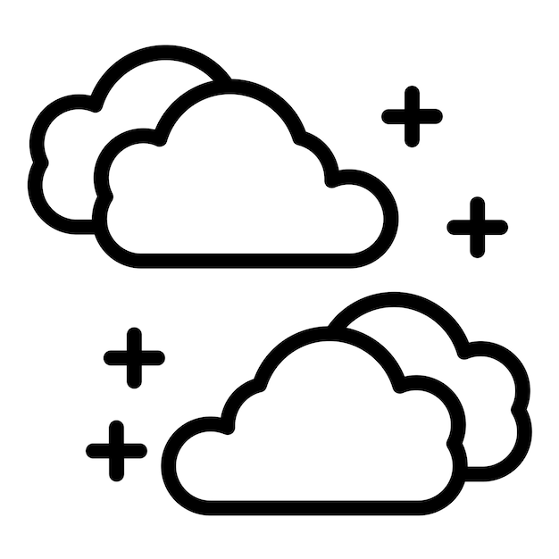 Diseño vectorial Estilo de icono nublado