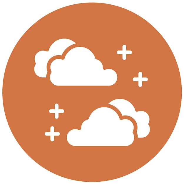 Diseño vectorial Estilo de icono nublado