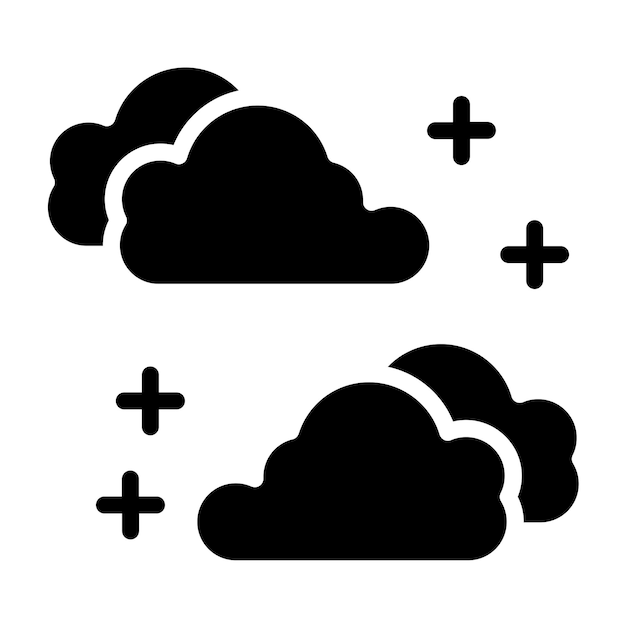 Diseño vectorial Estilo de icono nublado