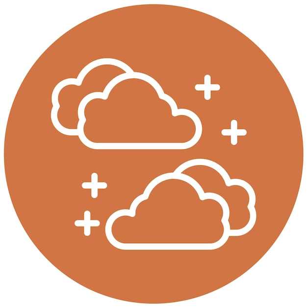 Diseño vectorial Estilo de icono nublado