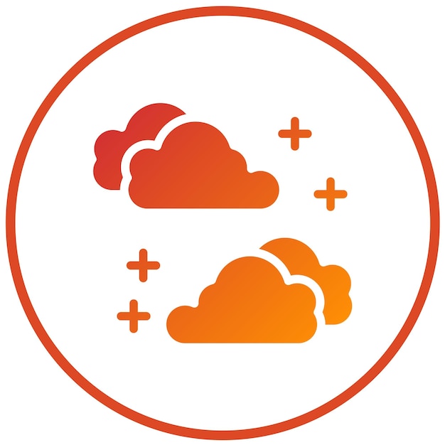 Diseño vectorial Estilo de icono nublado