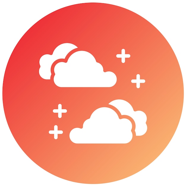 Diseño vectorial Estilo de icono nublado