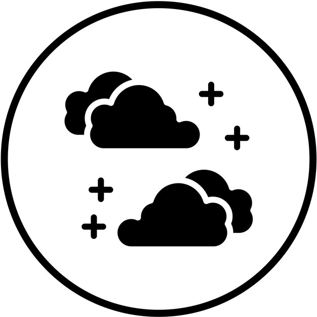 Diseño vectorial Estilo de icono nublado