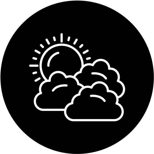 Diseño vectorial Estilo de icono nublado
