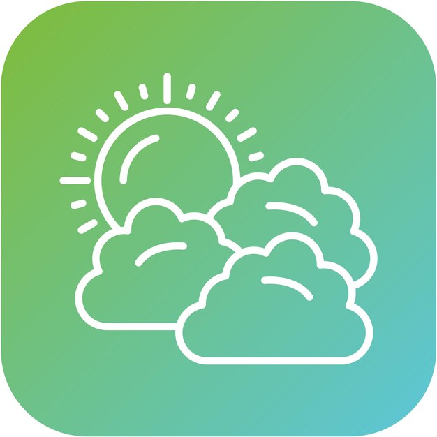 Diseño vectorial Estilo de icono nublado