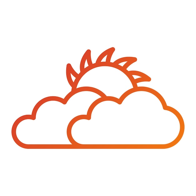 Diseño vectorial Estilo de icono nublado