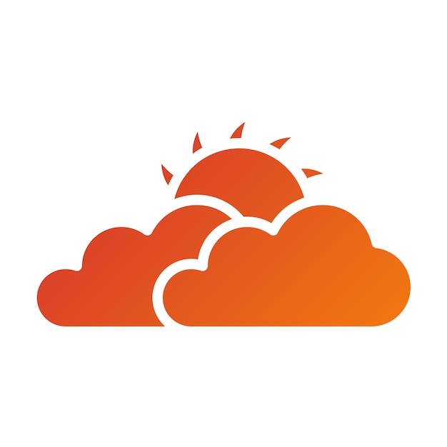 Diseño vectorial Estilo de icono nublado