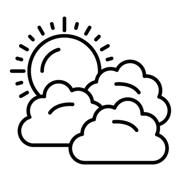 Diseño vectorial Estilo de icono nublado