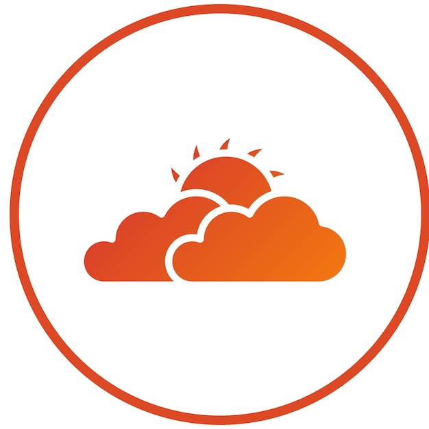 Diseño vectorial Estilo de icono nublado