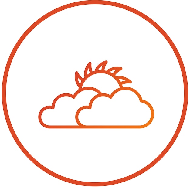 Diseño vectorial Estilo de icono nublado