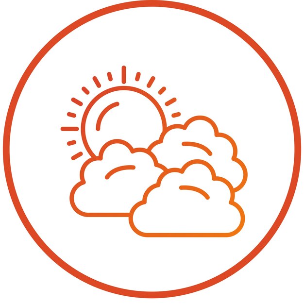 Diseño vectorial Estilo de icono nublado