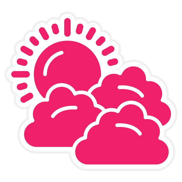 Diseño vectorial Estilo de icono nublado