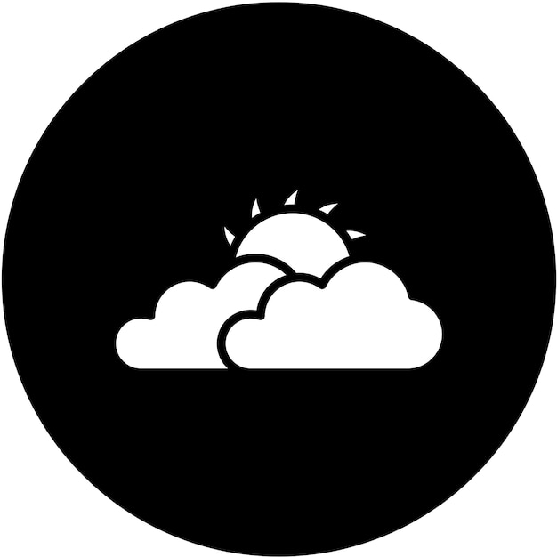 Diseño vectorial Estilo de icono nublado