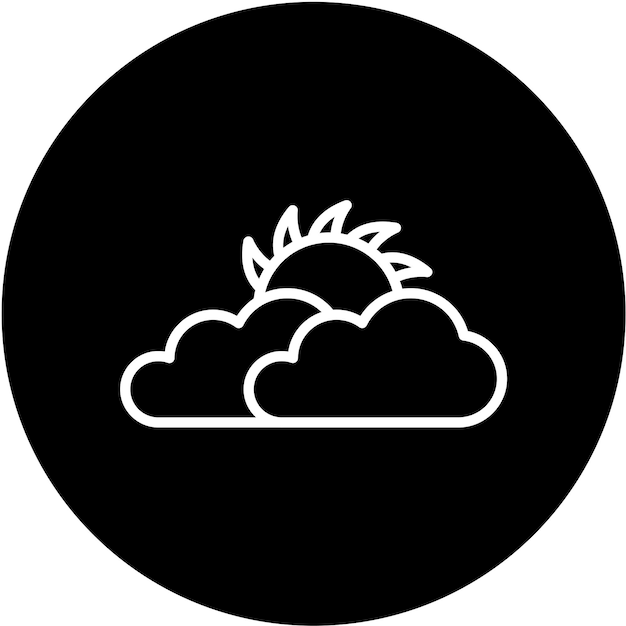 Diseño vectorial Estilo de icono nublado