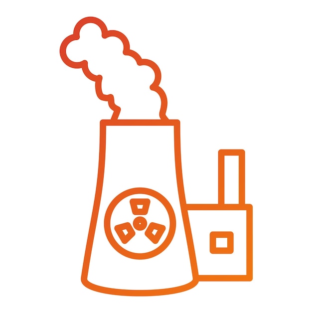 Diseño vectorial Estilo del icono nuclear