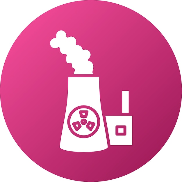Diseño vectorial Estilo del icono nuclear