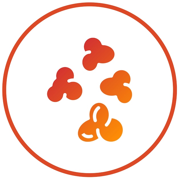 Diseño vectorial del estilo del icono del núcleo de palomitas de maíz