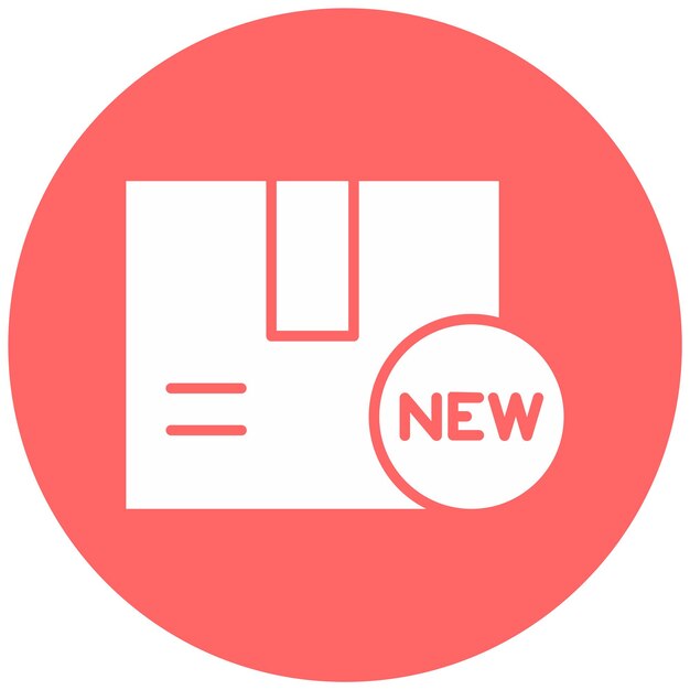 Diseño vectorial Estilo de icono de nuevo producto