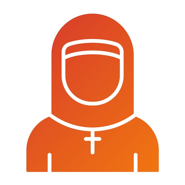 Diseño vectorial Estilo de icono Nun