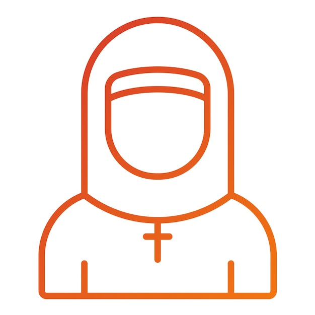 Diseño vectorial Estilo de icono Nun