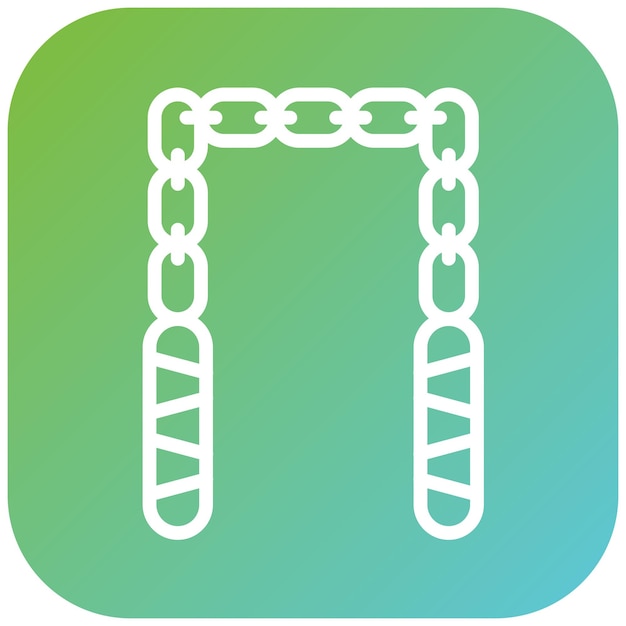 Diseño vectorial Estilo de icono Nunchaku