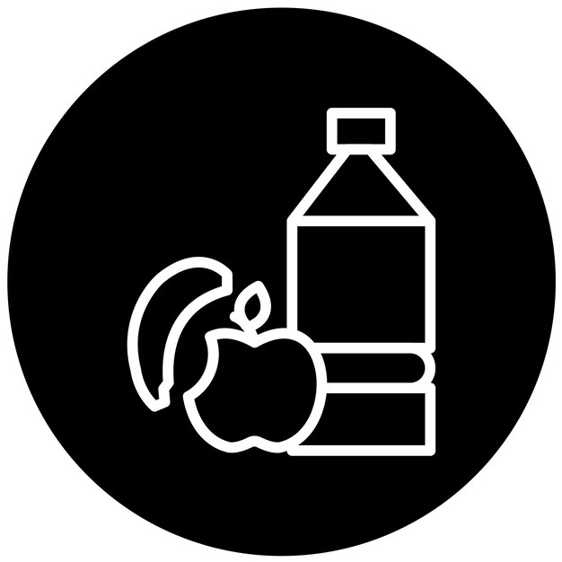 Diseño vectorial Estilo del icono de nutrición