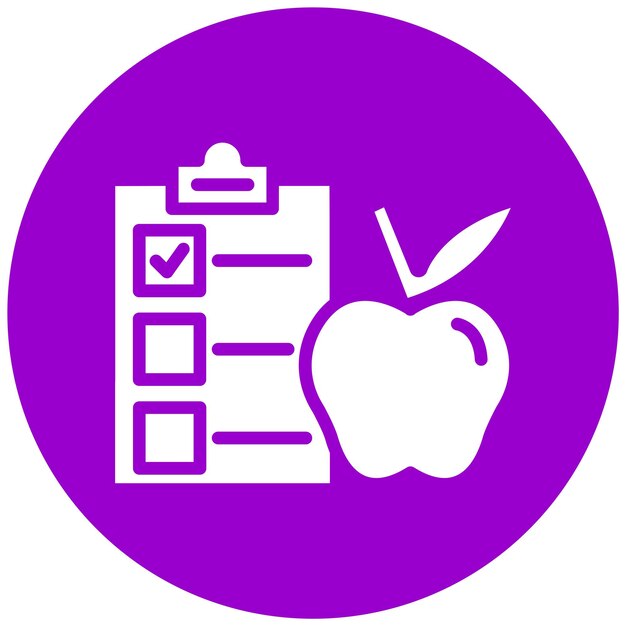 Diseño vectorial Estilo del icono de nutrición