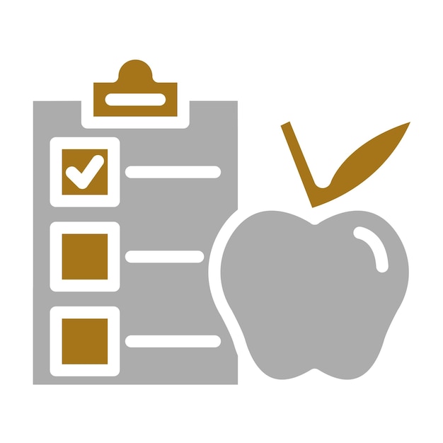 Diseño vectorial Estilo del icono de nutrición