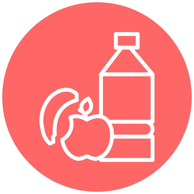 Diseño vectorial Estilo del icono de nutrición