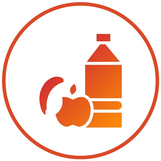 Diseño vectorial Estilo del icono de nutrición