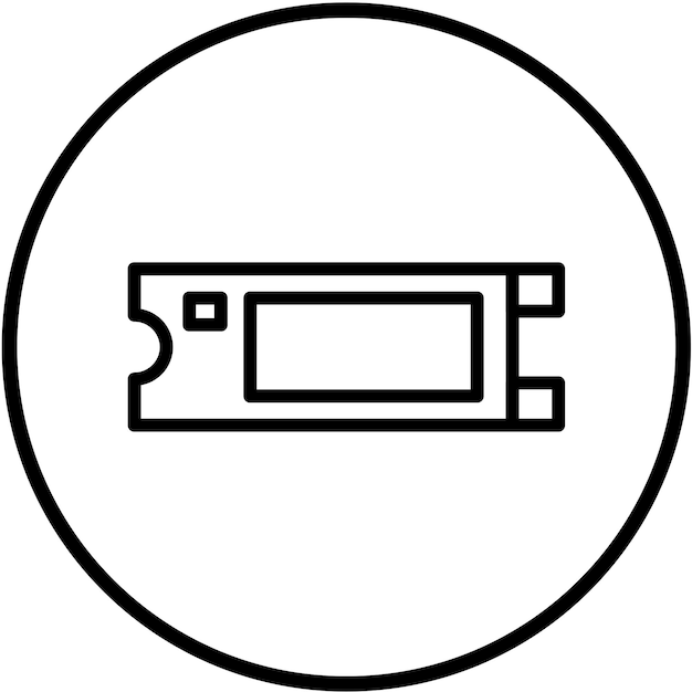 Diseño vectorial del estilo del icono NVMe SSD