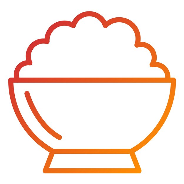 Diseño vectorial del estilo del icono de la Oasis de avena
