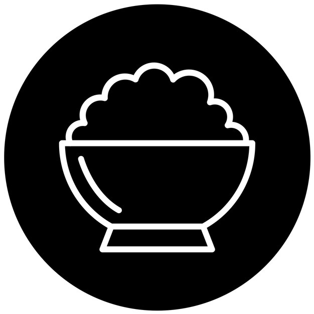 Diseño vectorial del estilo del icono de la Oasis de avena