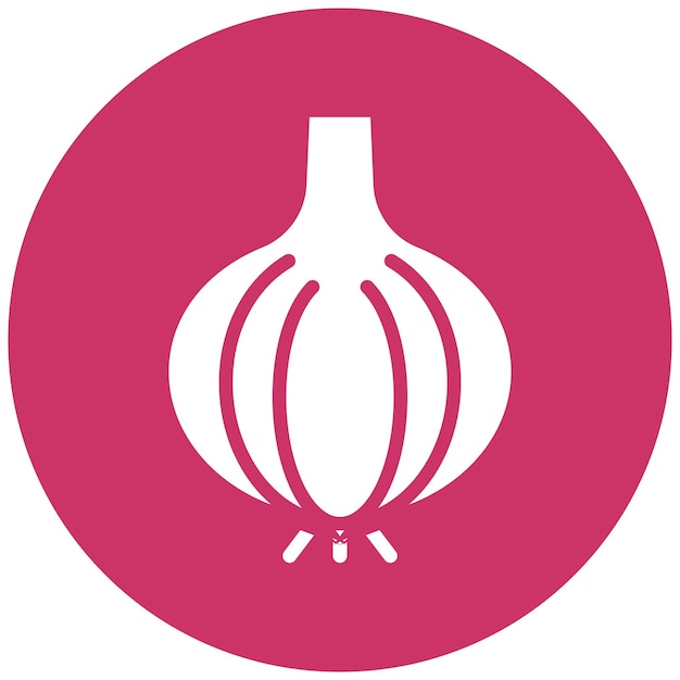 Diseño vectorial Estilo del icono de la Oasis de la cebolla