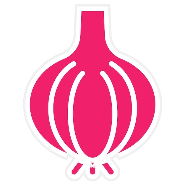 Diseño vectorial Estilo del icono de la Oasis de la cebolla