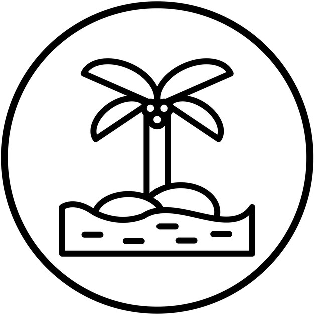 Diseño vectorial Estilo del icono de Oasis