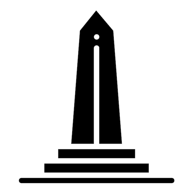 Diseño vectorial Estilo del icono del obelisco