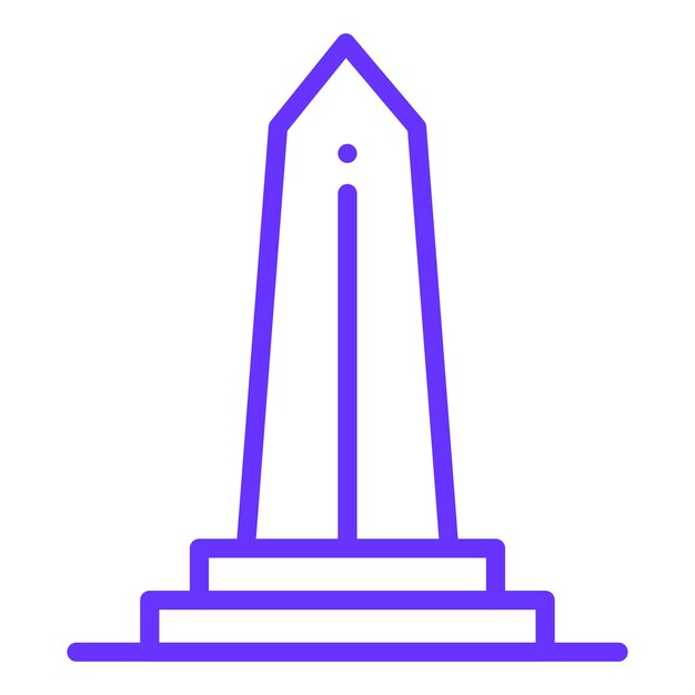 Diseño vectorial Estilo del icono del obelisco