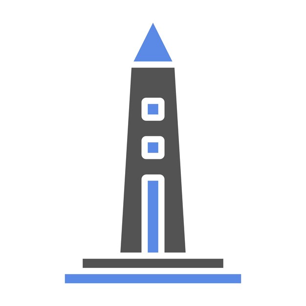 Vector diseño vectorial estilo del icono del obelisco