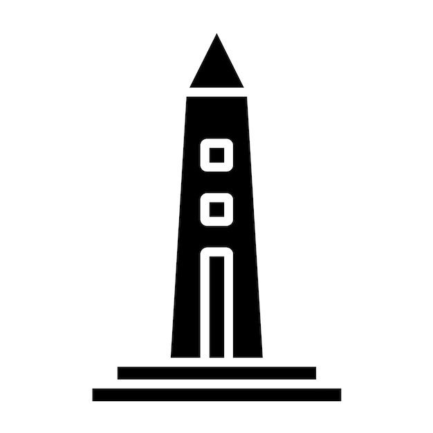 Diseño vectorial estilo del icono del obelisco