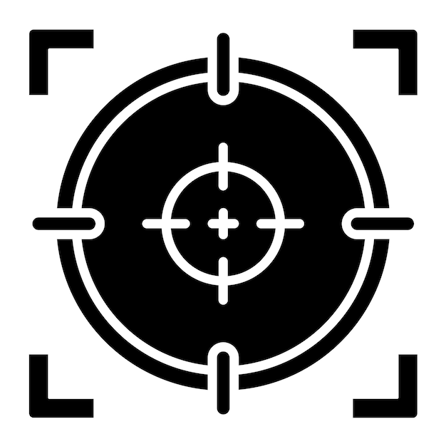 Diseño vectorial Estilo del icono del objetivo de disparo