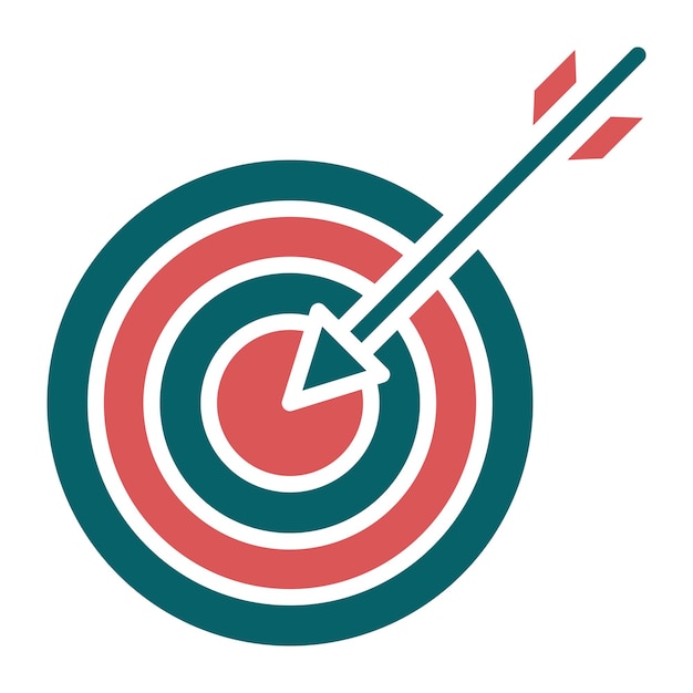 Diseño vectorial Estilo del icono objetivo