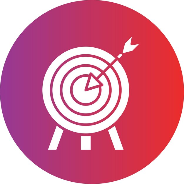 Diseño vectorial Estilo del icono objetivo
