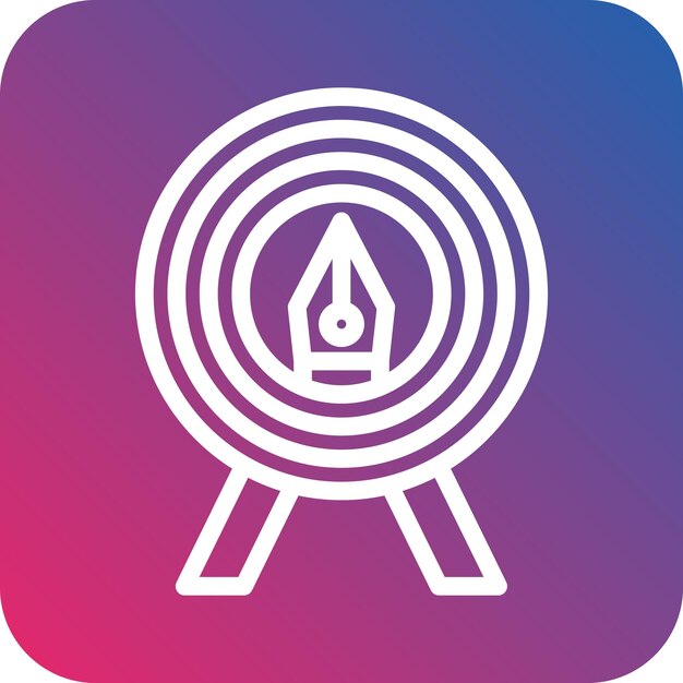 Diseño vectorial Estilo del icono objetivo
