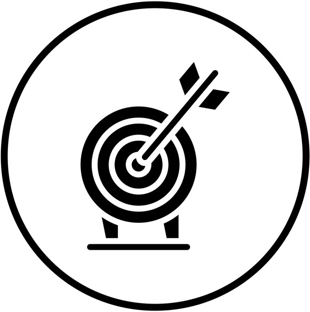 Diseño vectorial Estilo del icono objetivo