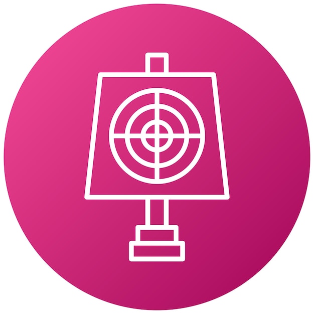 Diseño vectorial Estilo del icono objetivo