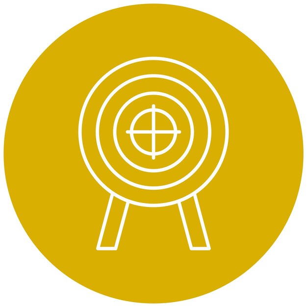 Diseño vectorial Estilo del icono objetivo